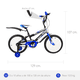 thumbnail image 2 of Bicicleta para niño Unibike Rodada 16 Azul-Gris 5 a 10 años, 2 of 9