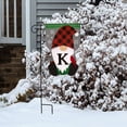 thumbnail image 3 of Briarwood Lane Winter Gnome Burlap Monogram Letter K Garden Flag, 3 of 4