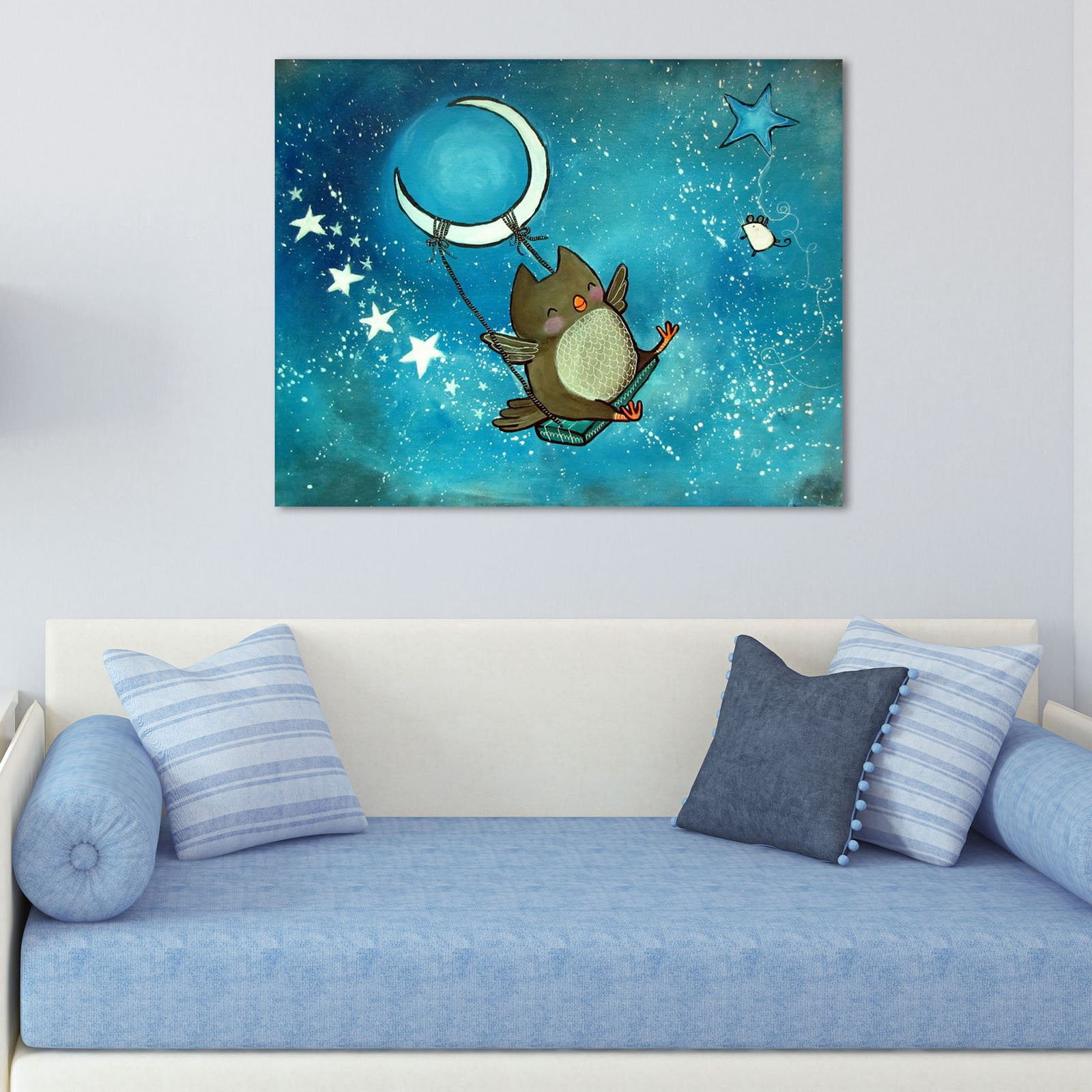 Marmont Hill "Happy Swinger" by Andrea Doss Painting Print on Wrapped Canvas