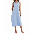 thumbnail image 3 of Women's Dresses Long Sundresses Plaid Striped Pockets Maxi Dress for Summer Casual Beach Vacation S, 3 of 9