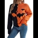 thumbnail image 2 of Suéteres de Halloween para Mujer, Divertidos Jerseys de Punto de Larga, Lindas Camisetas de Cuello Redondo con Fantasmas, Conjuntos de Otoño. Color Naranja S, 2 of 10