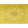 thumbnail image 1 of Ahgly Company Indoor Rectangle Medallion Yellow Traditional Area Rugs, 6' x 9', 1 of 4