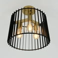 thumbnail image 4 of Artika Gatsby Modern Flush Mount Ceiling Light Fixture, Black and Gold, 4 of 5