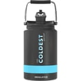 thumbnail image 2 of COLDEST Sports Water Bottle 128 oz/One Gallon (Straw Lid), Leak Proof, Vacuum Insulated Stainless Steel, Hot Cold, Double Walled, Thermo Mug (128 oz, Matte Black), 2 of 6