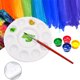 thumbnail image 5 of Paleta de colores redonda de 5 piezas, plato para mezclar colores de plástico de acuarela gouache, suministros para mezclar colores de pintura artística   JM, 5 of 5
