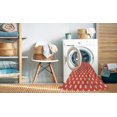 thumbnail image 2 of Ahgly Company Machine Washable Indoor Round Transitional Red Area Rugs, 7' Round, 2 of 7