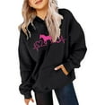 thumbnail image 2 of Byoo Toddler Girls Horse Print Hoodie Casual Sports Pullover Hooded Sweatshirt with Pocket, 2 of 3