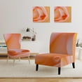 thumbnail image 3 of Designart "Mineral Orange Agate" Upholstered Mid-Century Accent Chair - Arm Chair, 3 of 5