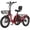 Wine Red, variant on MOONCOOL TK2 Adult Folding Electric Tricycle w/ Reverse, 20x3.0" Fat Tire Etrike , 48V 15Ah UL2849 (By SGS) Battery, 500W Helical Motor w/ 1092W peak power & 65Nm torque, 60-Mile,15.5MPH , Class 2