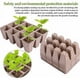 thumbnail image 4 of Macetas de fibra biodegradables para germinación de semillas y plántulas de vegetales, paquete de 10 bandejas ecológicas para plántulas, 4 of 6