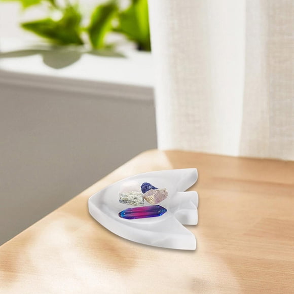 Cuenco de selenita para meditación, calmante, elegante, regalo de inauguración de casa, relajación, decoración del hogar, centro de mesa, cuenco de 14 centímetros