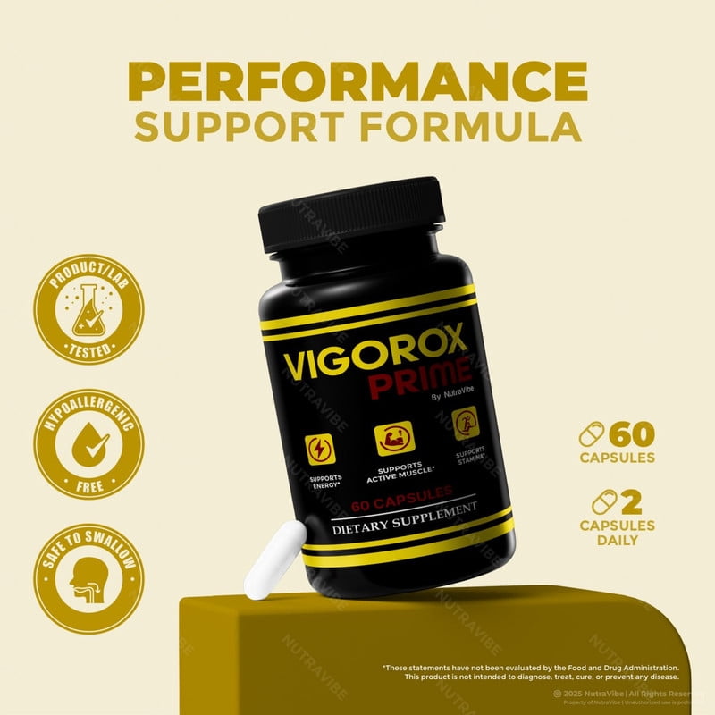 (2 Pack) Vigorox Prime – Original VigoroxPrime Capsules with a Natural Daily Blend for Wellness |Clean, Gentle, Easy-to-Swallow Pills (120 Capsules)