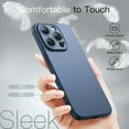 thumbnail image 5 of JETech Slim Case for iPhone 15 Pro 6.1-Inch with Camera Lens Full Cover Protection, Ultra-Thin Lightweight Matte Finish Minimalist Protective Phone Cover (Blue Titanium), 5 of 6