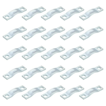 Uxcell 25Pack Rigid Pipe Strap Fit M3 (1/8") Tube OD, 2 Holes Stainless Steel Tube Clamp for Pipe or Cable Fixing