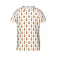 thumbnail image 4 of Wukai Cute Carrot Print Youth Unisex Short Sleeve T-Shirt for Boys, Girls, Teens, and Kids-X-Large, 4 of 7