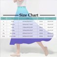 thumbnail image 4 of Maxi Boho Skirt for Women, Summer Elastic High Waist Pleated A-Line Flowy Ruffle Tiered Long Beach Skirt Cotton Midi Skirt Blue S, 4 of 5