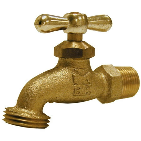 B&K Industries MIP Inlet Brass Standard Threaded Hose Bibb - Walmart.com