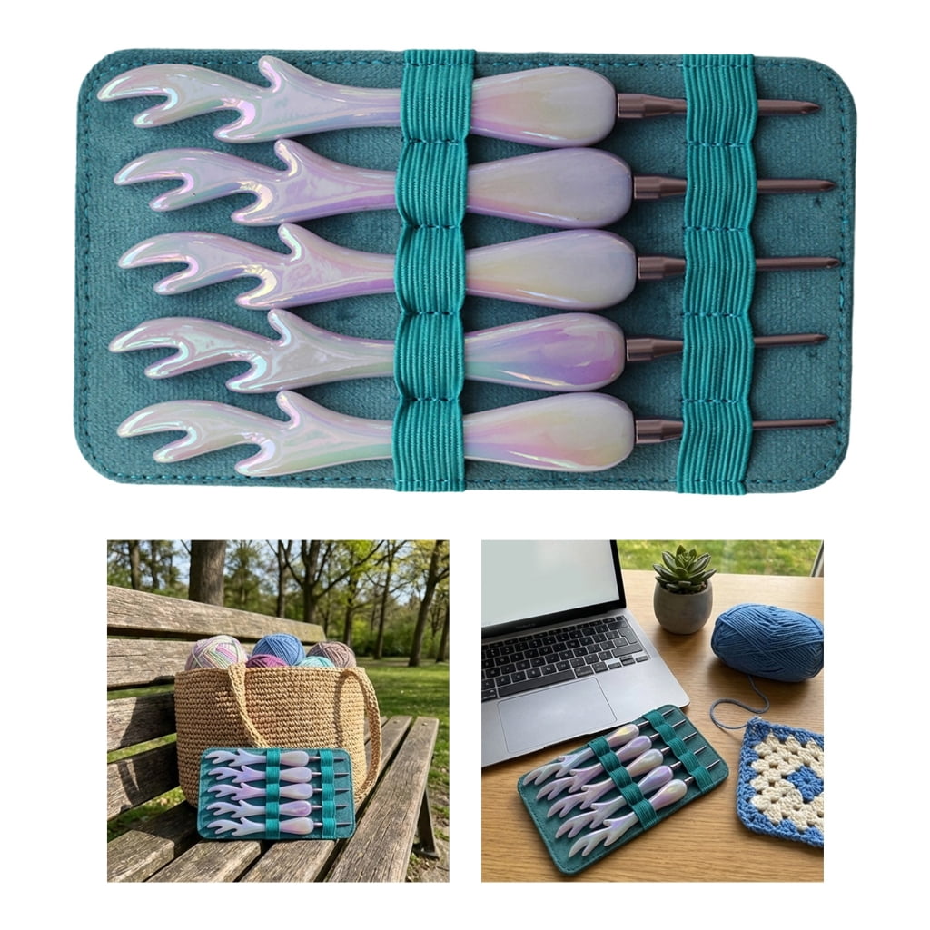 Ergonomic Large Handle Acrylic Crochet Hook for Crafting