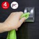 thumbnail image 2 of SZTXJ Set of 4 Solid Adhesive Stainless Steel Kitchen Towel Racks, Self-adhesive Bathroom Hooks, 2 of 5