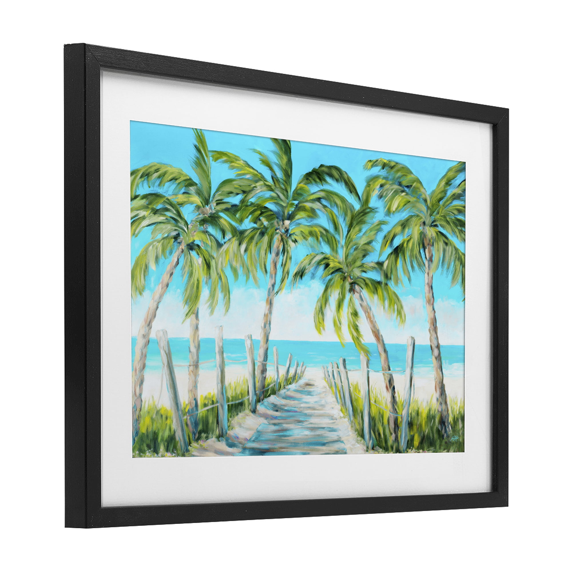 Stupell Industries The Path To Paradise Black Framed Print Under Glass, design by Julie DeRice