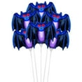 thumbnail image 2 of PMU Halloween Pre-Inflated Balloons "Bat" 11 Inch Air-Filled Pre-inflated with a Cup and a Stick (3/Pkg) Pkg/1, 2 of 2