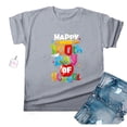 thumbnail image 1 of Fiudx Ofertas Relámpago Camiseta Escolar para Mujer, Camiseta de Profesora de 100 Días, Camiseta Feliz de 100 Días, Impresión de Letras, Enseñanza, Manga Corta, 1 of 4