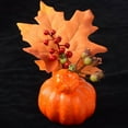 thumbnail image 2 of Artificial Pumpkin Home Ornament, Fake Pumpkin Artificial Vegetable Outdoor Pumpkin for Halloween Thanksgiving Day Dining Table Decorations, 2 of 6