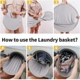 thumbnail image 5 of 26" Collapsible Portable Laundry Basket Pop up Laundry Basket Convenient and Fast Access to Clothes from the Dryer Easy to Store Grey, 5 of 7