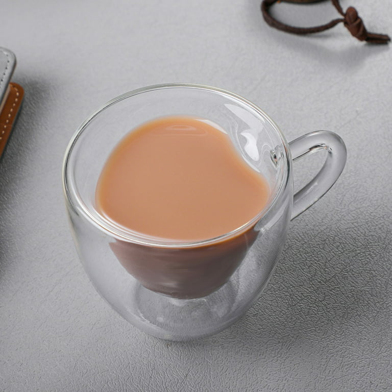 Square Heat Resistant Transparent Coffee Glass Mug Milk Tea Juice