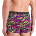 thumbnail image 4 of Men's Boxer Briefs, cool bright red Leopard rainbow Soft Comfy Mens Underwear Boxer Briefs Breathable With Widen Waist, 4 of 7