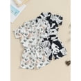 thumbnail image 6 of pengnight Kids Toddler Baby Boy Summer Short Clothes Set, 6 12 18 24 Months 2T 3T 4T Short Sleeve Animal Print Shirt and Shorts 2Pcs Outfits, 6 of 9