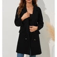 thumbnail image 3 of Abrigo De Doble Botonadura, Elegante Abrigo De Cuello Con Muescas A La Moda, Cuello Vuelto Para Ir De Compras ANGGREK GC1711, 3 of 7