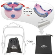 2-in-1 Go Potty for Travel, Portable Folding Compact Toilet Seat,Potty Training Toilet Chairs for Toddler Boys & Girls with Storage Bag and Potty Liners by BlueSnail (Blue+Pink)
