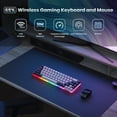 thumbnail image 2 of Teclado inalámbrico para juegos GEODMAER 65% retroiluminado por LED rosa-negro, 2 of 6