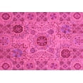 thumbnail image 1 of Ahgly Company Indoor Rectangle Abstract Pink Modern Area Rugs, 2' x 5', 1 of 4