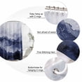 thumbnail image 6 of Navy Blue Ombre Mountain Waterproof Fabric Shower Curtain,Nature Abstract Art Marble Waterproof Fabric Shower Curtain for Bathroom Curtains Bathtubs Hotel Shower Curtains with 12 Hooks Long 72x78in, 6 of 8