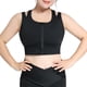 thumbnail image 1 of Ropa interior deportiva para mujer Hebilla frontal Tela de malla de doble capa Ropa interior para correr Cremallera extendida Ropa interior para ejercicios - Negro MFZFUKR BST3060532-3, 1 of 6