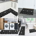 thumbnail image 5 of Black White Moon Leaf Flower Eye Pattern Kitchen Rugs Sets Of 2,Anti Fatigue Kitchen Mat Rugs Non Slip Washable,Decorative Kitchen Floor Mats for Kitchen,Sink,Laundry,17"x30"+17"x47", 5 of 7