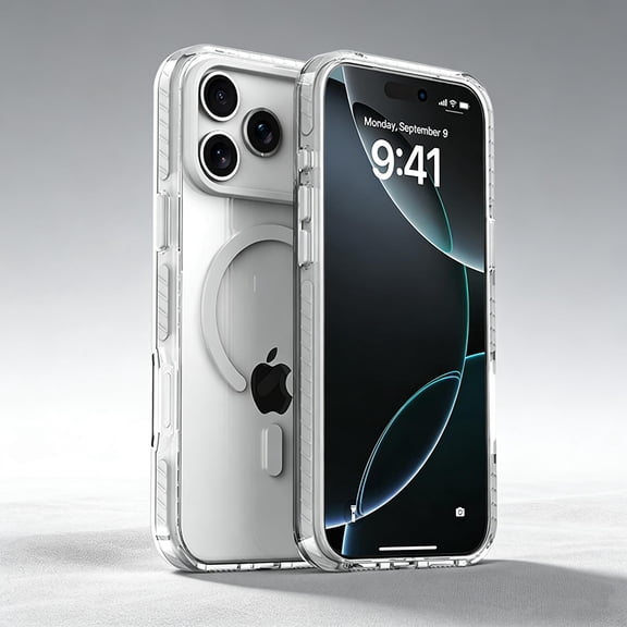 for iPhone 12 Pro / 12 6.1" Clear Case, Compatible with Mag-Safe, Anti-Yellowing Transparent Phone Cover, Military-Grade Protection, Shockproof Slim Magnetic Cover for iPhone 12 Pro / 12 6.1", White