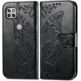 thumbnail image 2 of for Motorola One 5G Ace Phone Case,Moto G 5G Wallet Case,Women Butterfly Embossed PU Leather Kickstand Card Holder Slots Wrist Strap Flip Cover for Motorola Moto One 5G Ace 6.7" (Black), 2 of 15