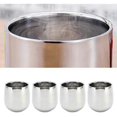 thumbnail image 5 of 4pcs Stainless Steel Coffee Cups, 200ml Double Wall Insulation Prevents Scalding Curved Mug For Home, 5 of 5