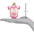 thumbnail image 5 of Old World Christmas Collection Glass Blown Ornaments for Christmas Tree, Pink Baby Onesie, 5 of 7