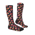 thumbnail image 3 of Fotbe Red Rose Flower print Women's Men's Novelty Crew Socks Cotton Socks Knee High Socks for Walking,Running,Nurses,Pregnancy, 3 of 9