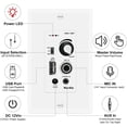 thumbnail image 2 of Amplificador de control de audio y receptor de montaje en pared Herdio 100W, 2 of 7