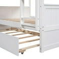 thumbnail image 5 of JINS & VICO Fashion Plywood+MDF+Pinewood Full-over-Full Bunk Beds with Guardrails and Slat White, 5 of 7