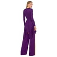 thumbnail image 7 of iiniim Women Metallic Praise Dancewear Outfit Worship Liturgical Lyrical Dance Dress with Pants Purple M, 7 of 7