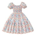 thumbnail image 1 of WEAIXIMIUNG Robes Mignonnes pour Adolescentes Manches Longues Robe à Manches Courtes pour Filles Tout-Petits Imprimés Robes de Danse Vêtements, 1 of 8