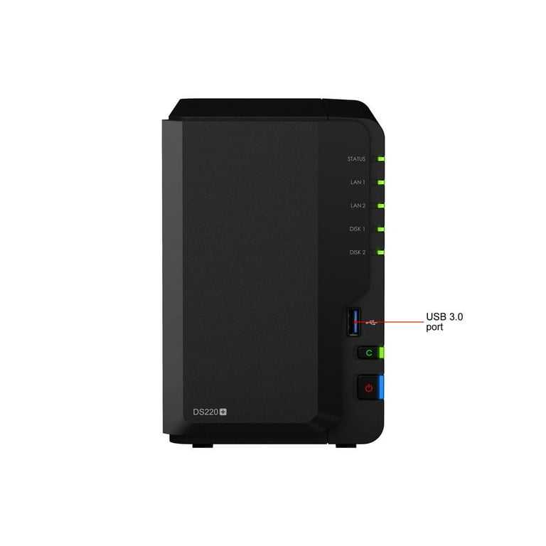 Synology DiskStation DS220+ 2-Bay NAS Enclosure, Black - Walmart.com