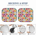 thumbnail image 6 of Xecao Cute Doodles for Foldable Car Sun Shades (2-Pack) offer sun protection with an easy-fold design for convenient windshield shading., 6 of 7