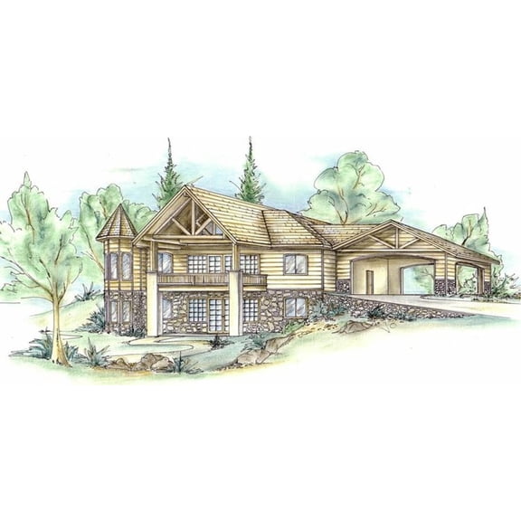 001-3001: Craftsman Mountain 2 Bed, 3 Bath Luxury Home Plan, 2733 Sq Ft: Full Blueprints with License to Build by Home Plan Marketplace - Lesuto